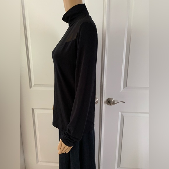 By Anthropologie Sheer Turtleneck Top - Picture 12 of 16